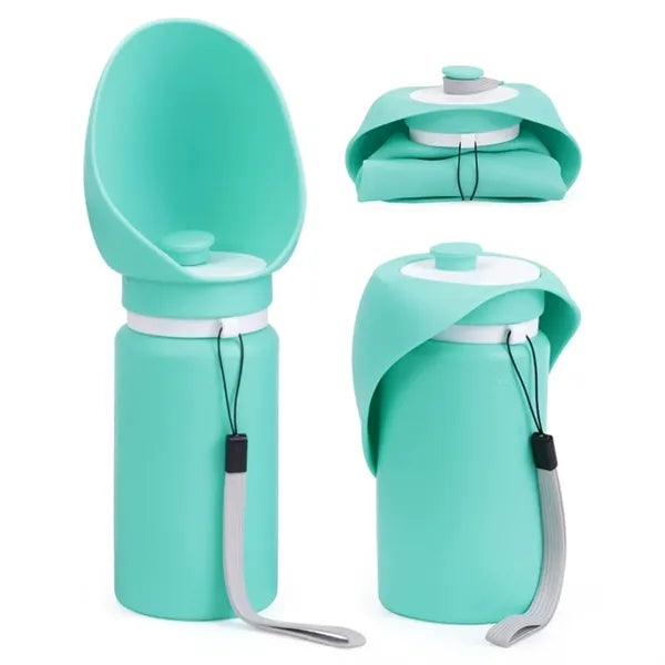 Pet Travel Foldable Water Bottle With Lanyard