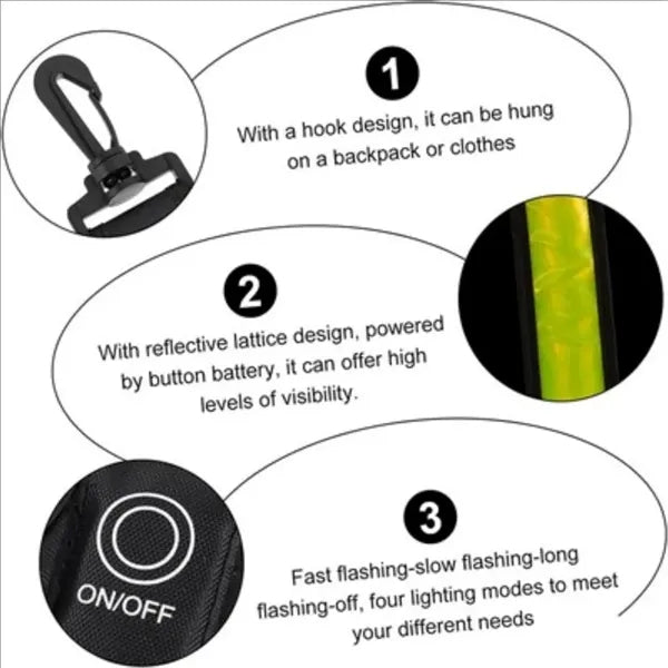 LED Reflective Mountaineering Bag Pendant