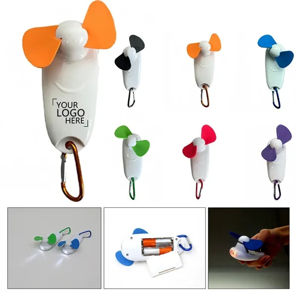 Mini Handheld Fan with Flashlight