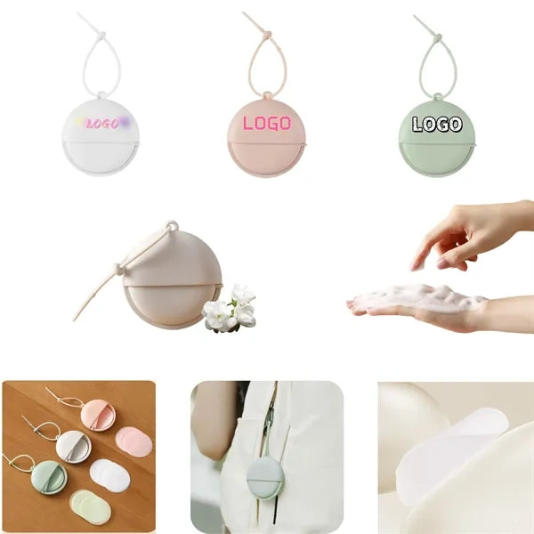 Portable Disposable Soap Chip Key Chain With Lanyard