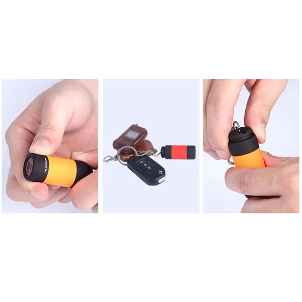Mini USB rechargeable led outdoor keychain flashlight