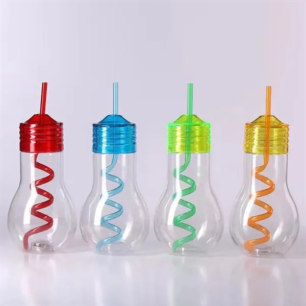20oz Clear Led Light Bulb Cup Creative Plastic Bottle