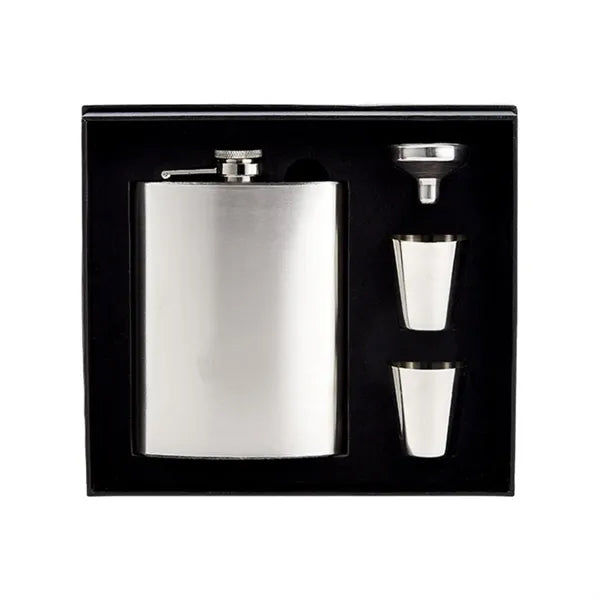 8oz Portable Stainless Steel Hip Flask Set Gift