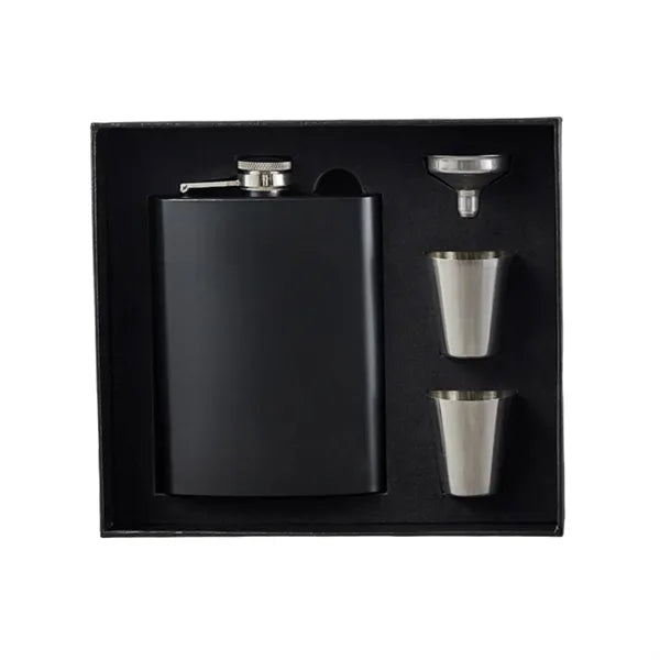 8oz Portable Stainless Steel Hip Flask Set Gift