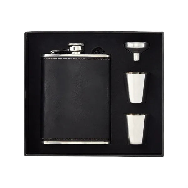 8oz Portable Stainless Steel Hip Flask Set Gift