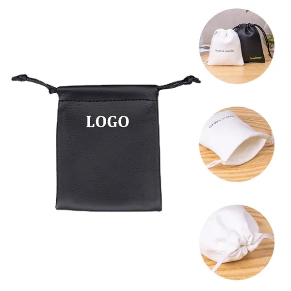PU Leather Drawstring Pouch