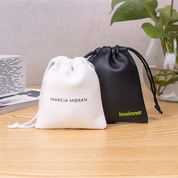 PU Leather Drawstring Pouch