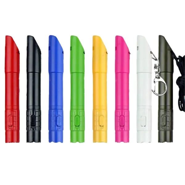 MOQ Camping Whistle Lanyard with LED Light Pen & Flashlight