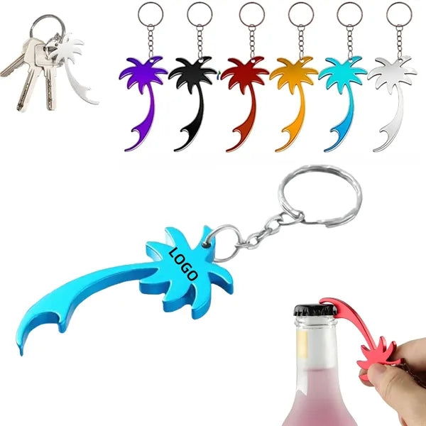 Palm Tree Bottle Opener with Keychain