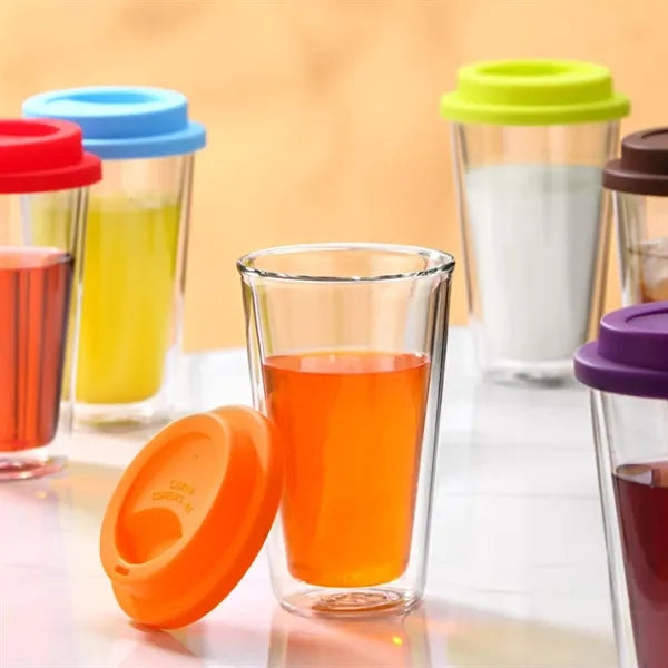 12oz Double-Walled Glass Cup