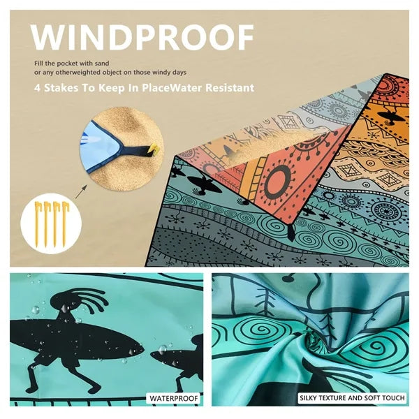 Quick Dry Waterproof Beach Mat Outdoor Picnic Blanket