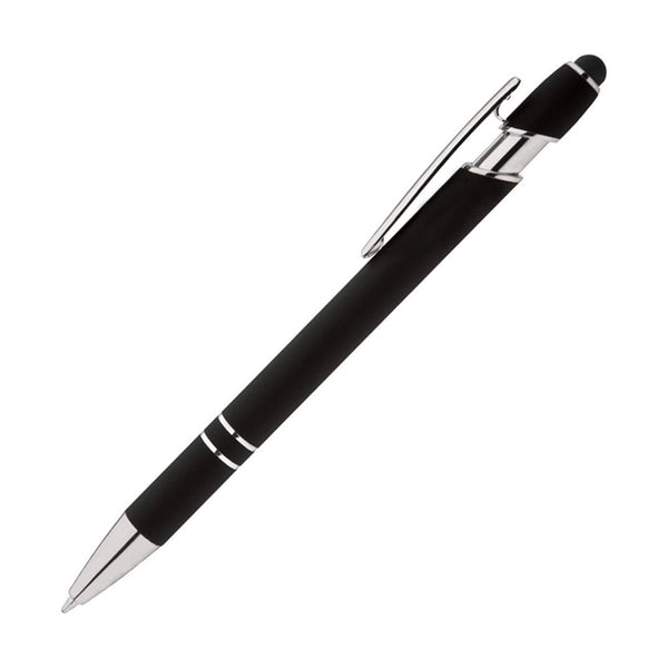 Soft Touch Ballpoint Pen With Stylus