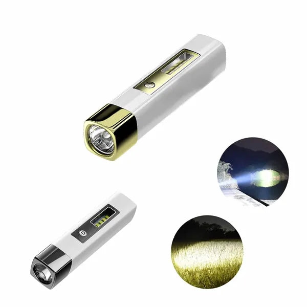 Mini USB Rechargeable Flashlight with Side Light
