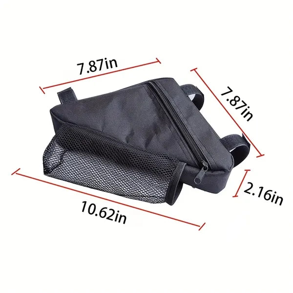 Bike Frame Bag With Bottle Mesh Pouch