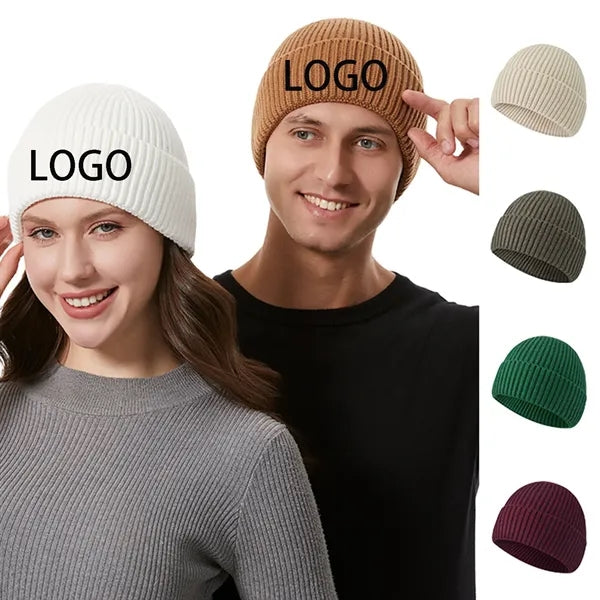 Full Color Thick Knit Beanie Hat
