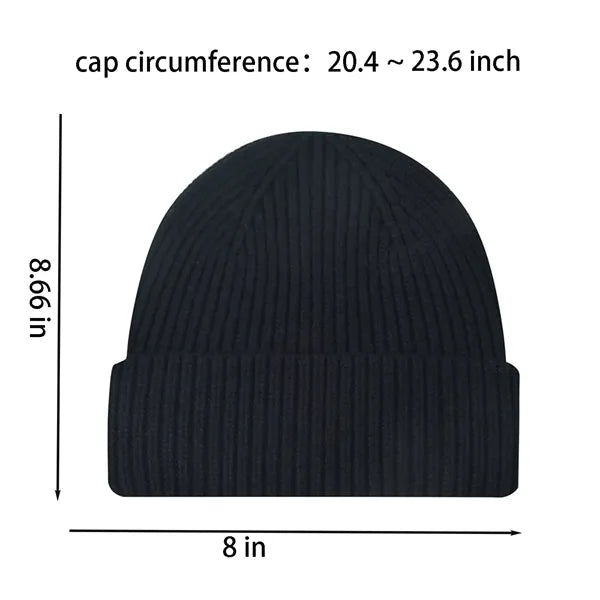 Full Color Thick Knit Beanie Hat