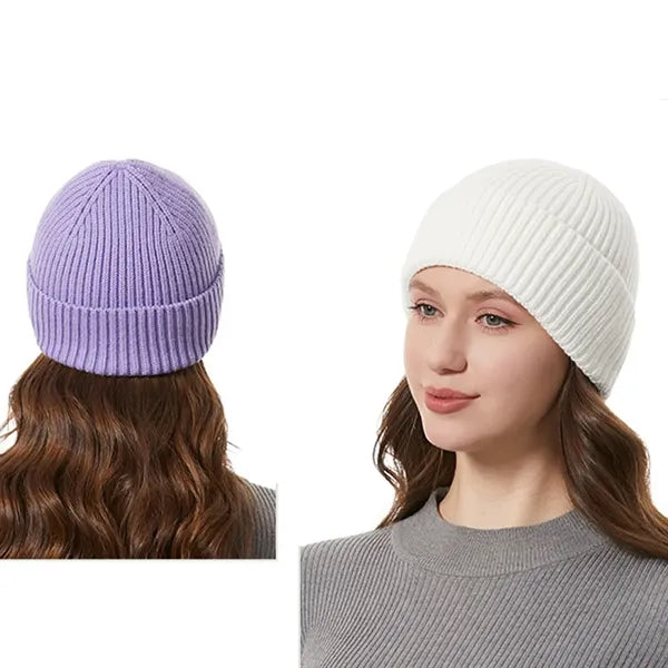 Full Color Thick Knit Beanie Hat