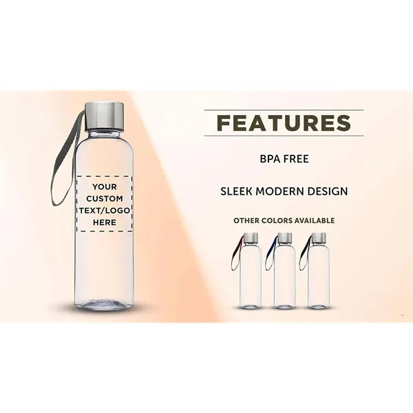 18oz Plastic Gym Strap Slim Water Bottle Travel Tumbler