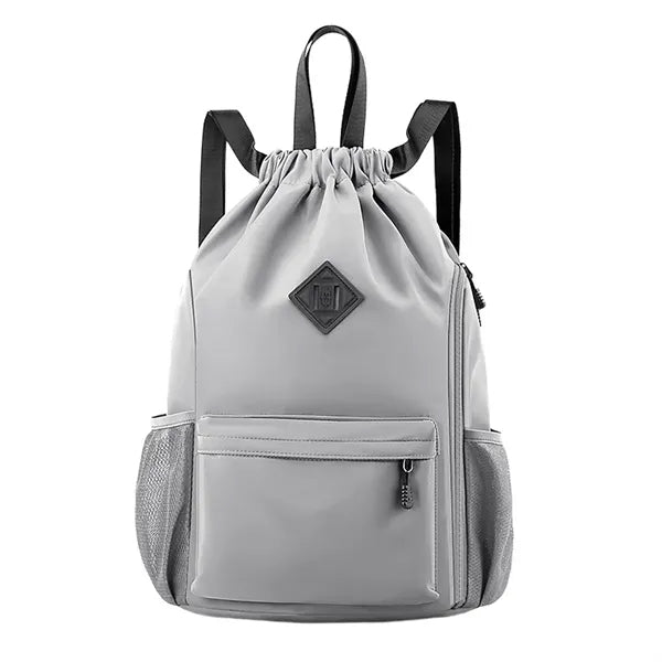 Waterproof Sports Drawstring Backpack With Shoe Compartment