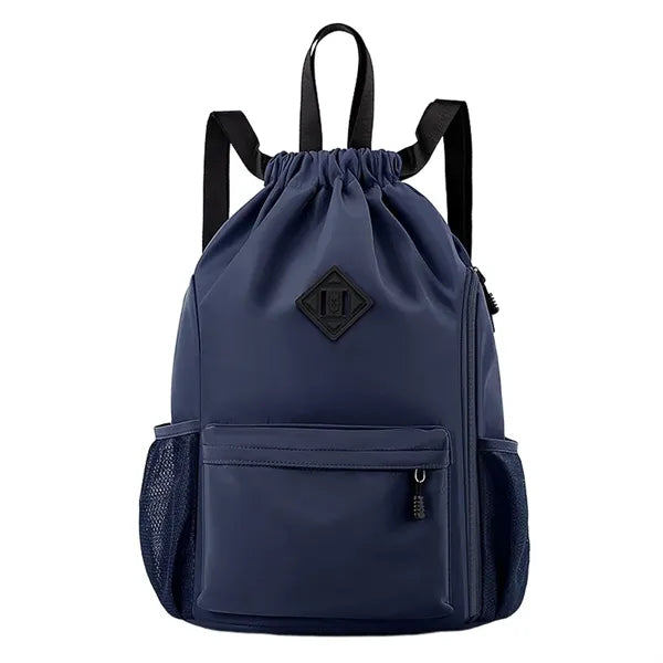Waterproof Sports Drawstring Backpack With Shoe Compartment