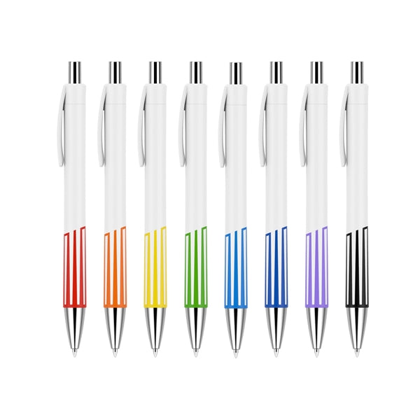 Rainbow Grip Pen - White