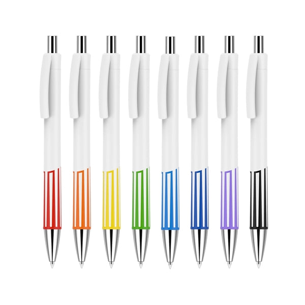 Rainbow Grip Pen - White