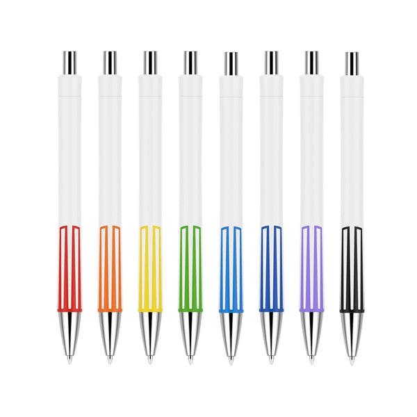Rainbow Grip Pen - White