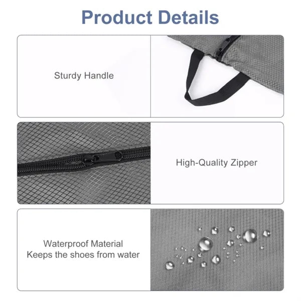 Travel Shoe Storage Bag With Zipper And Handle