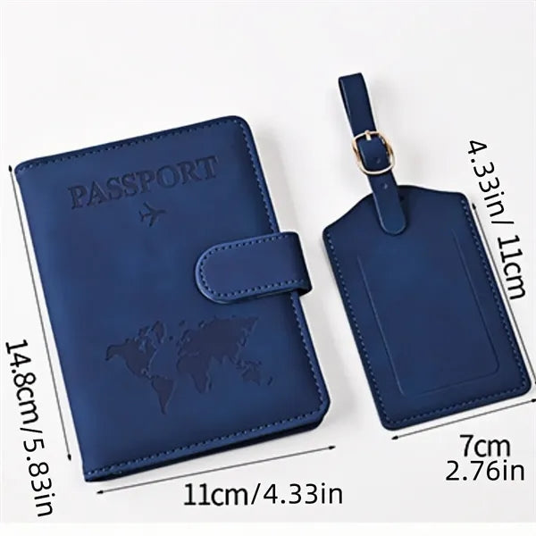RFID Blocking PU Leather Passport Holder Wallet