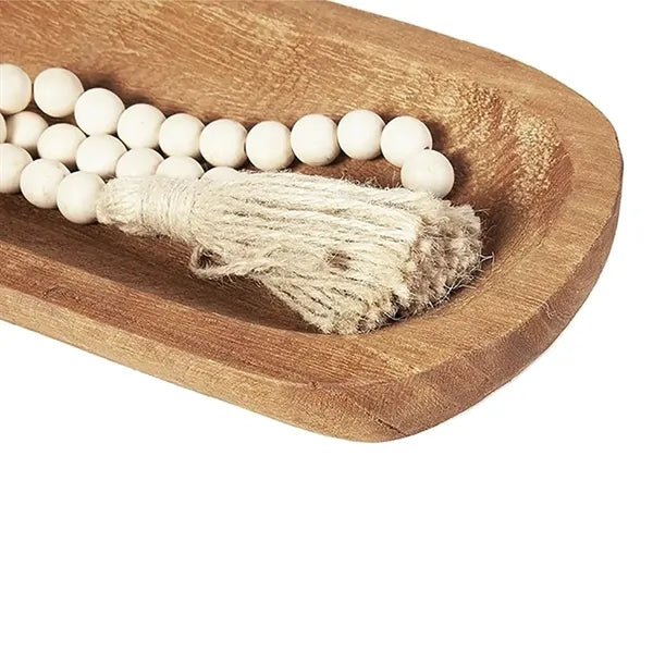 Teak Wood Handmade Decor Live Edge Ottoman Tray