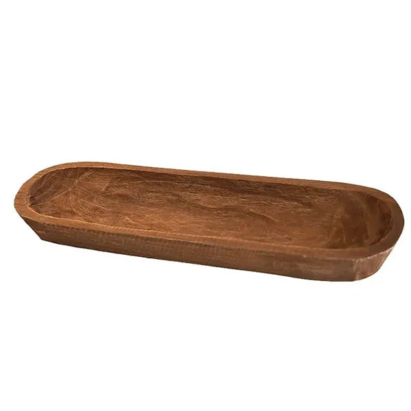 Teak Wood Handmade Decor Live Edge Ottoman Tray