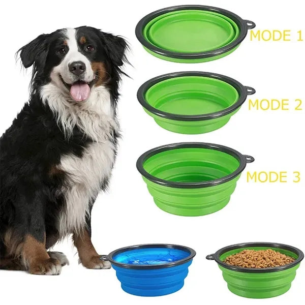 Collapsible Silicone Pet Bowl with Carabiner