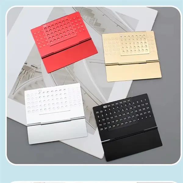 Metal Perpetual Desk Calendar