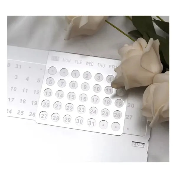 Metal Perpetual Desk Calendar