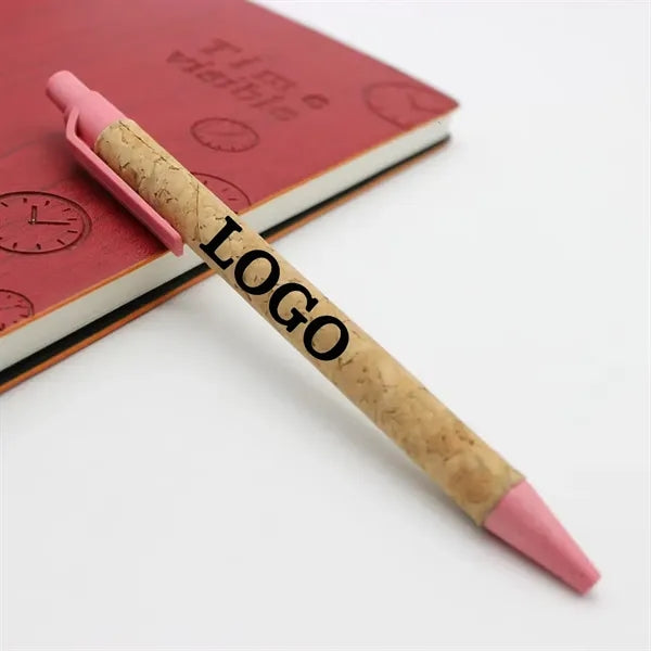 Cork Pen New Environmentally Friendly Pen Push Ball Pen