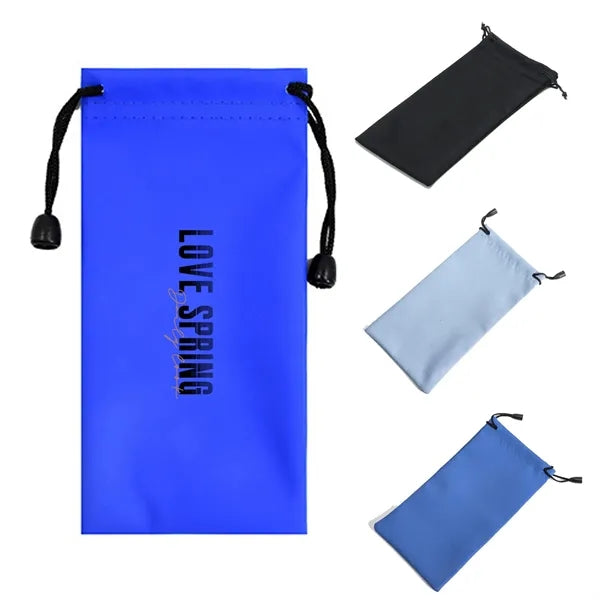 Glasses Storage Pouch With Drawstring Imprint Logo