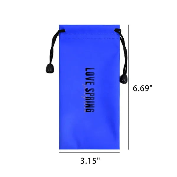 Glasses Storage Pouch With Drawstring Imprint Logo