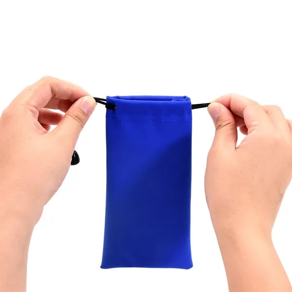 Glasses Storage Pouch With Drawstring Imprint Logo