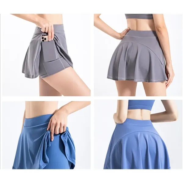 Tennis Activewear Sports Skirt With Built-in Shorts