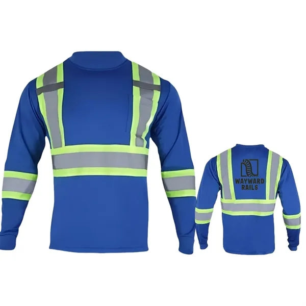 Reflective Safety Long Sleeve Vest with Front Pockets