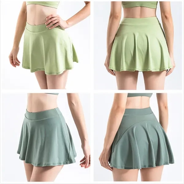 Tennis Activewear Sports Skirt With Built-in Shorts