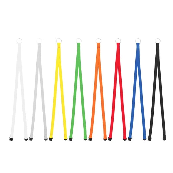 0.4" Silkscreen Polyester Lanyard w/ Breakaway & Split Ring
