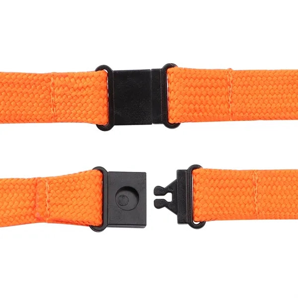 0.4" Silkscreen Polyester Lanyard w/ Breakaway & Split Ring