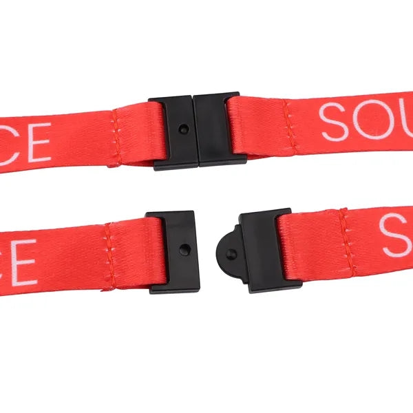 3/4" Polyester Breakaway Lanyard ID Holder Combo w/ PVC Card