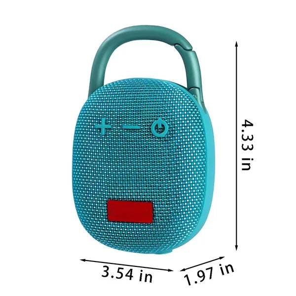 Outdoor portable waterproof bluetooth speaker with carabiner