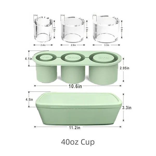 Cylindrical Silicone Ice Cube Mold