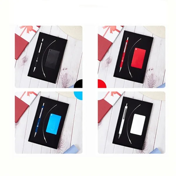 Gift Set with Luggage Tag and Metal Pen