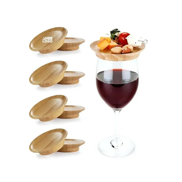 Wine Glass Charcuterie Bamboo Topper