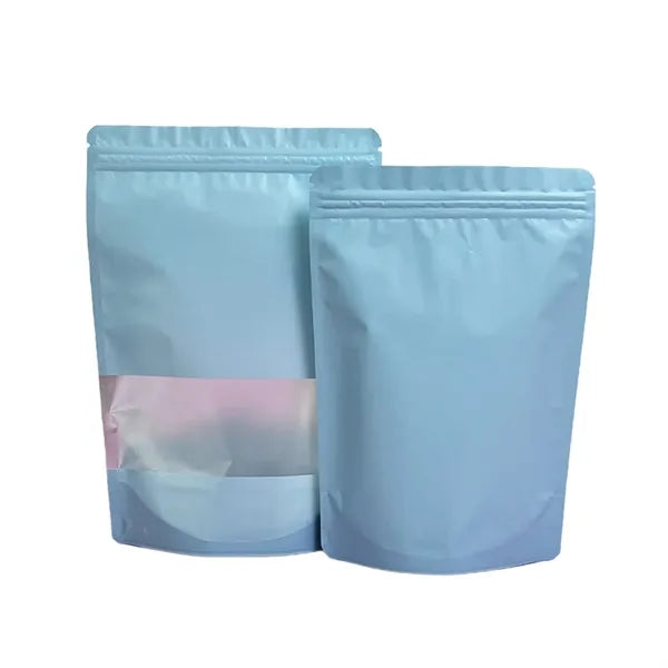 Colorful Foil Stand Up Zipper Pouch With Window