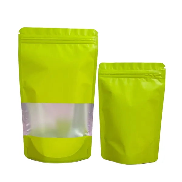 Colorful Foil Stand Up Zipper Pouch With Window